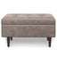 Shay - Large Square Coffee Table Storage Ottoman Mid-Century Style