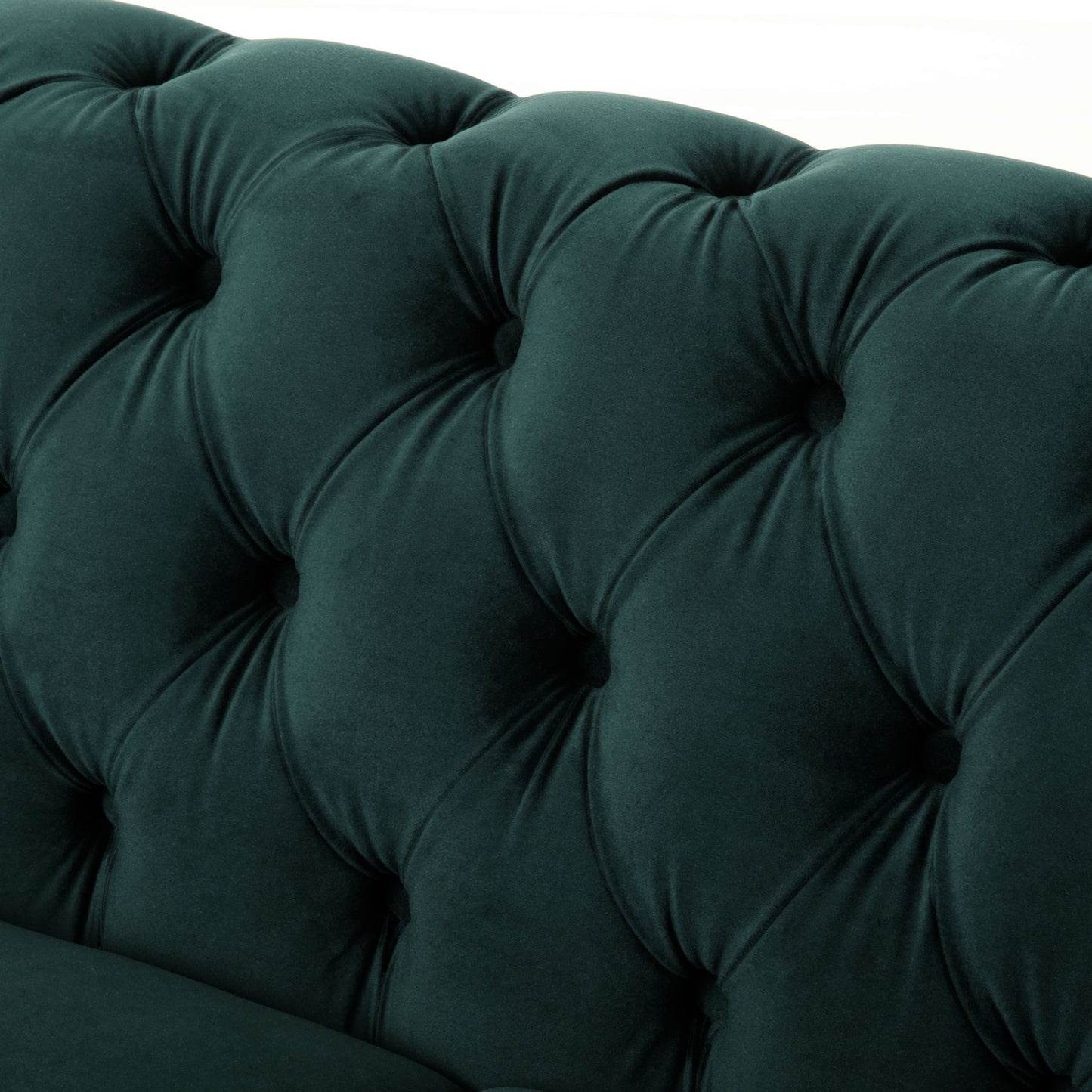 Chesterfield Loveseat Sofa, 2 Person Rolled Arm Upholstered Couch