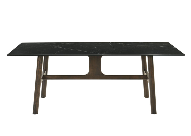 Destin - Mesa de comedor de cerámica - Negro