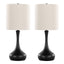 Genie - Contemporary Table Lamp (Set of 2) - Matte Black / Oatmeal