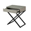 Koda - End Side Table Nightstand, Drawer And Cross Base