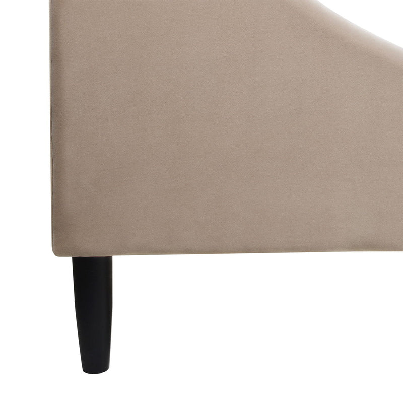 Aspen - Queen Vertical Tufted Modern Headboard Platform Bed Set - Mink