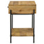 1 Drawer Accent Table With Bottom Shelf - Brown