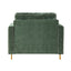 Accent Chair Upholstered Single Sofa With Square Arms, Sewn Pillow Back For Living Room