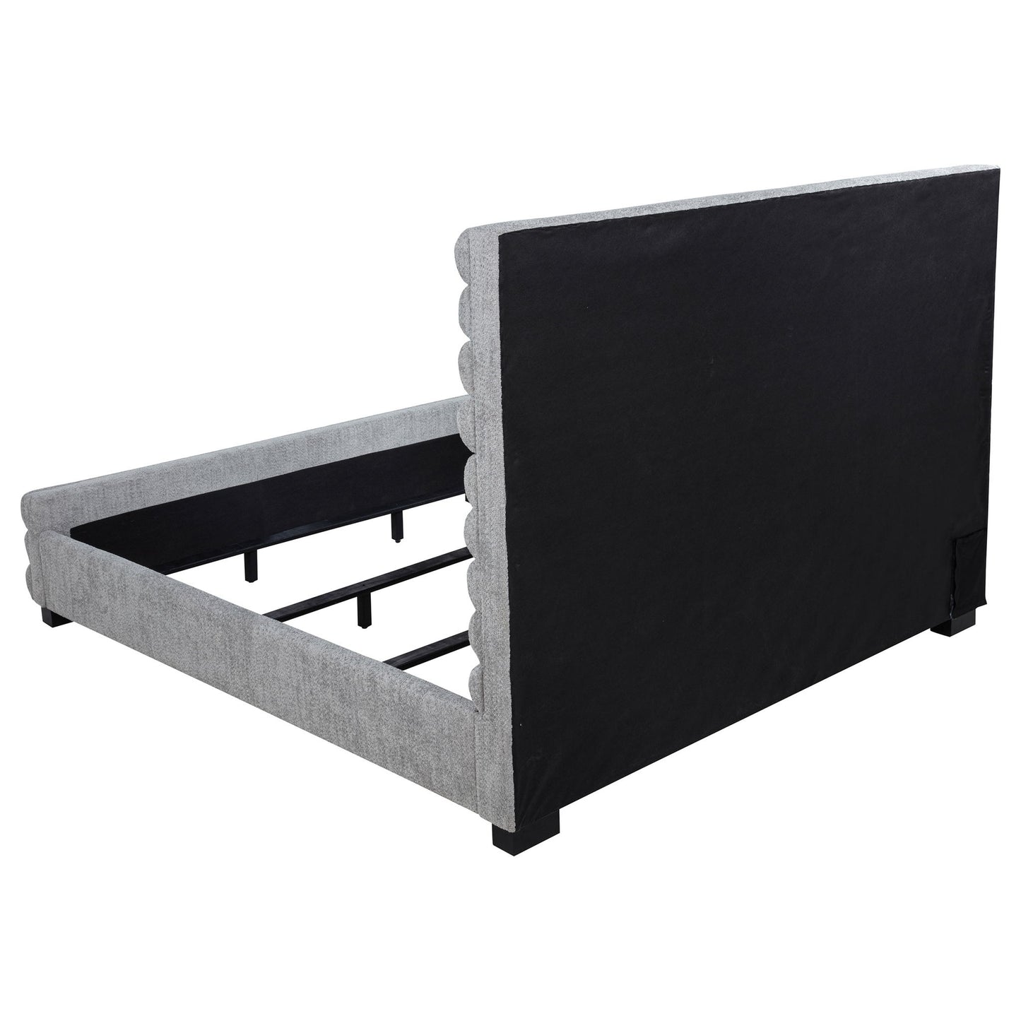Fandango - Eastern Bed With Rolled Tufting - Gray