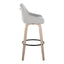 Hannah - Transitional Fixed Height Barstool With Swivel With Round Footrest (Set of 2)