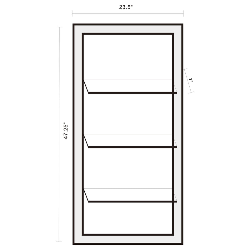 Cardinal - 3 Shelf Wall Mirror - Silver