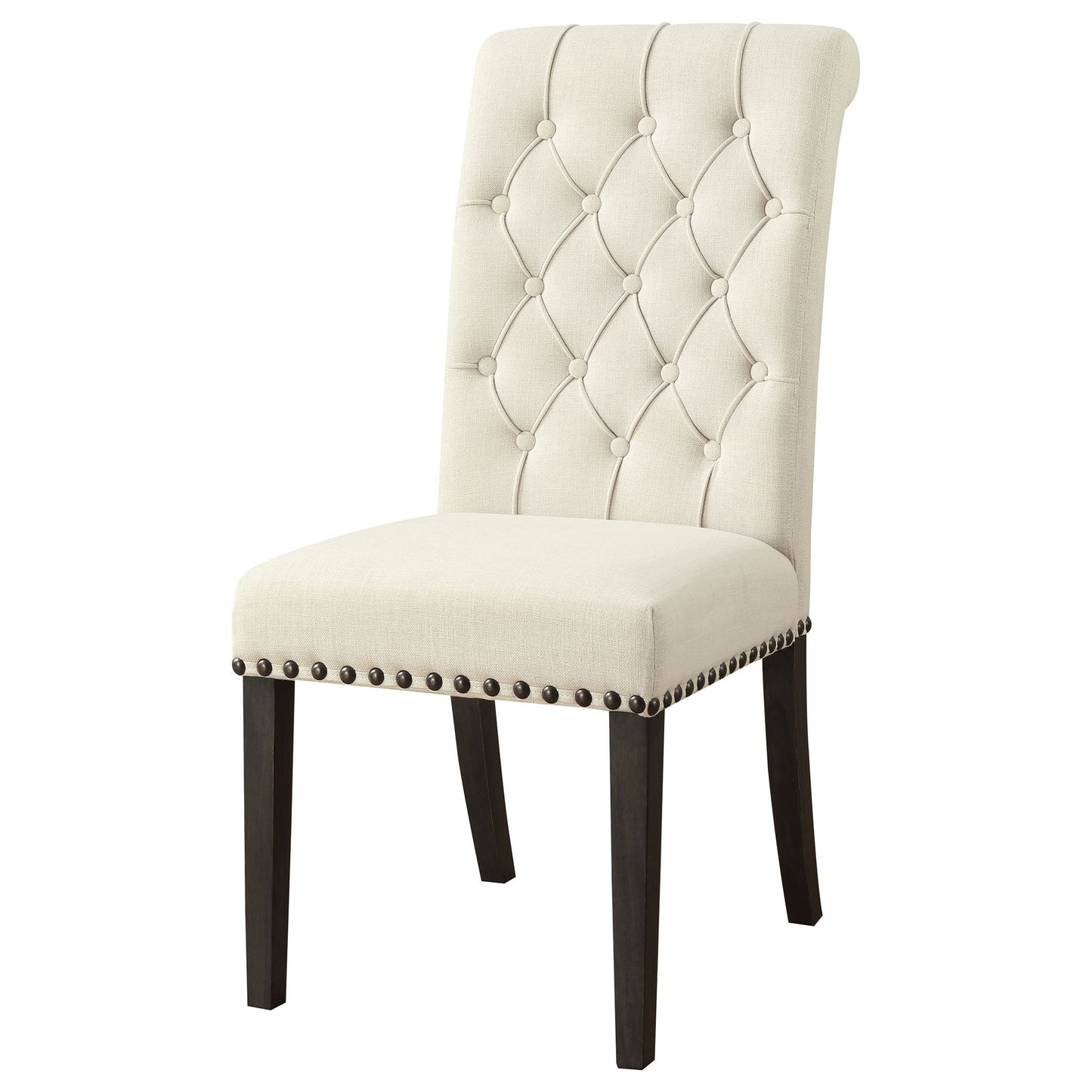 Tufted Rolled Backrest Side Chairs (Set of 2)