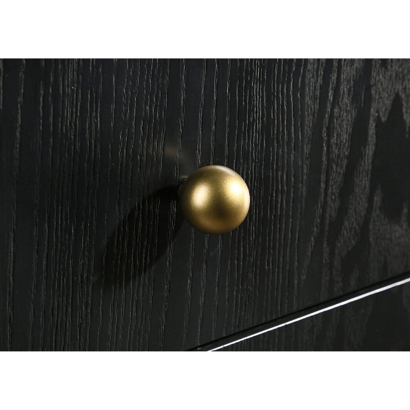 Anser - 5 Drawer Chest, Bedroom Storage Furniture - Black