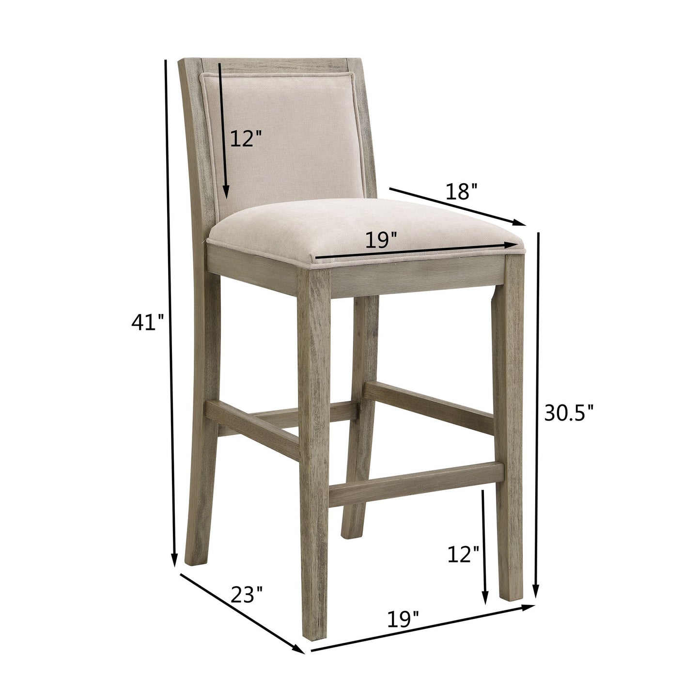 Upholstered Barstools (Set of 2)