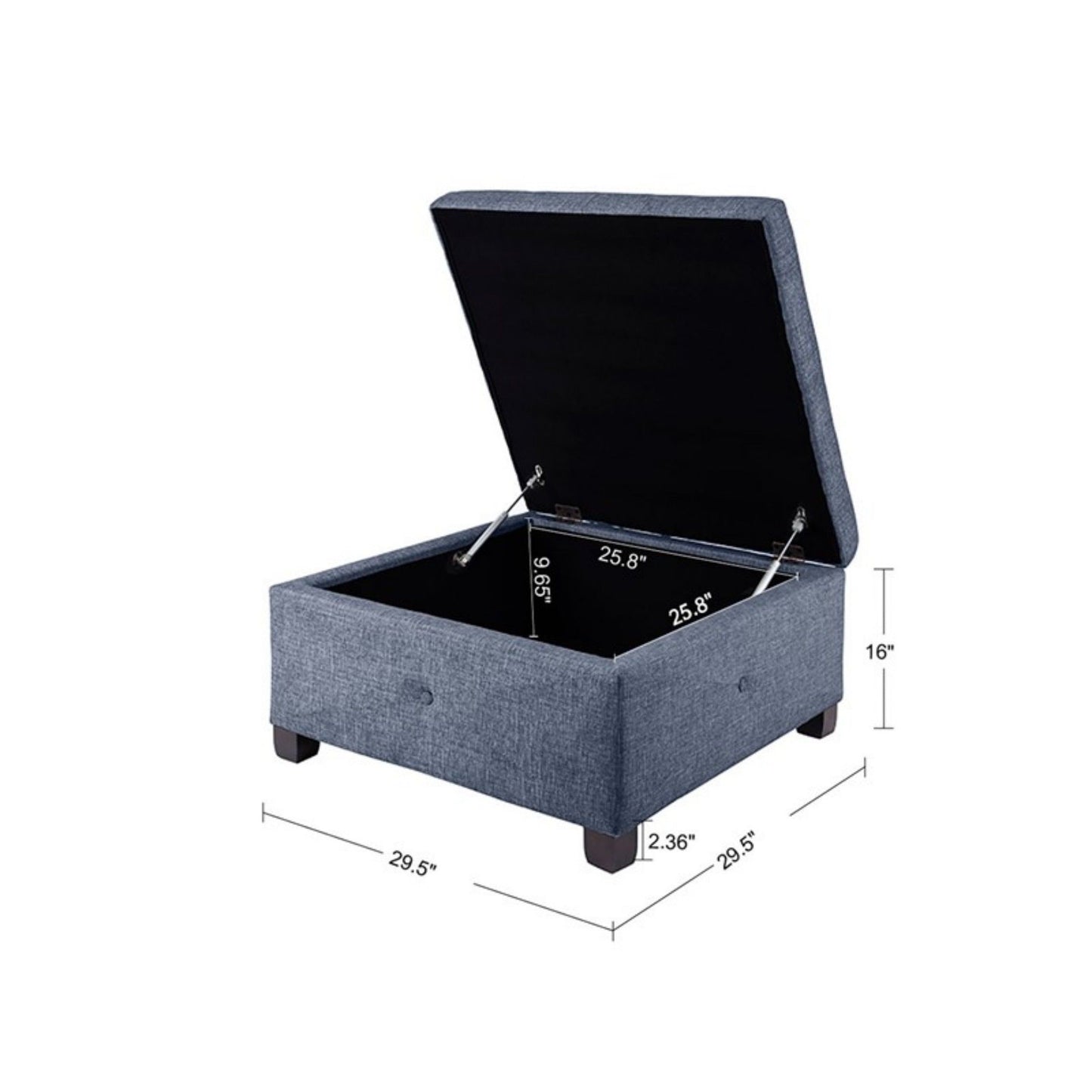 Aspen - Ottoman Soft Close Storage