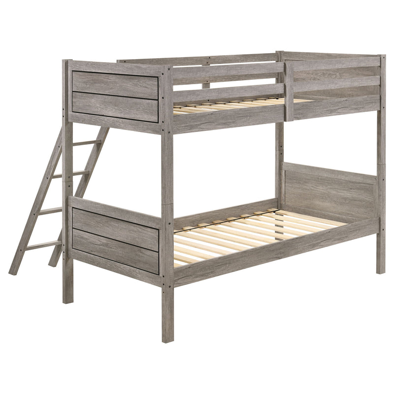 Litera doble con escalera Brenton - Gris pardo