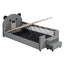 Upholstered Daybed With Bear Shaped Headboard, Hydraulic System And Breathable Fence