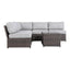 Comfortable Modern Patio Rattan Sectional Set With Cushions