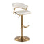 Jie - Contemporary Adjustable Barstool With Swivel With Rounded T Footrest (Set of 2)