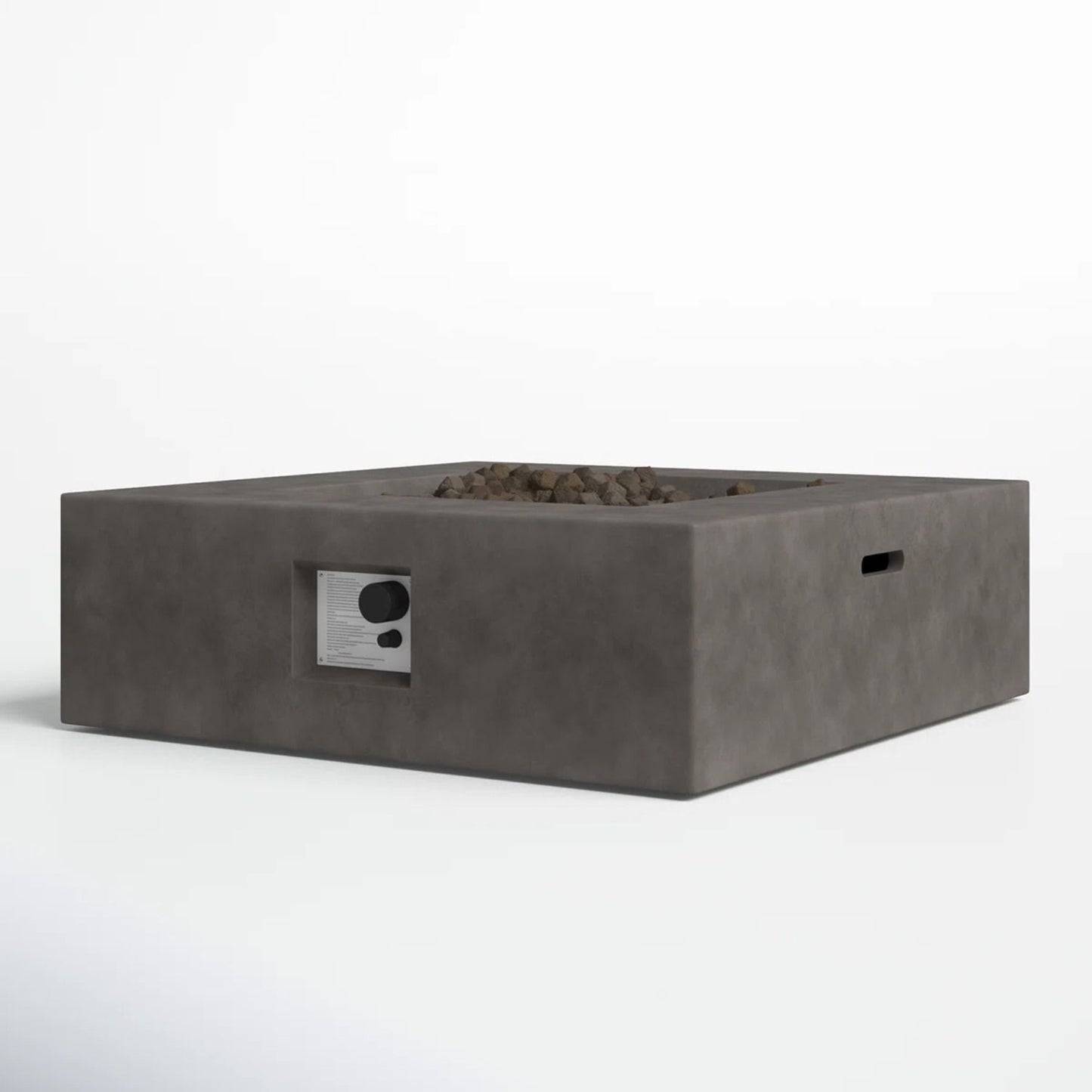 Outdoor Handcrafted Fire Pit Table - Charcoal