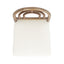 Leon - Arched Back & Upholstered Counter Stool (Set of 2) - Ivory White