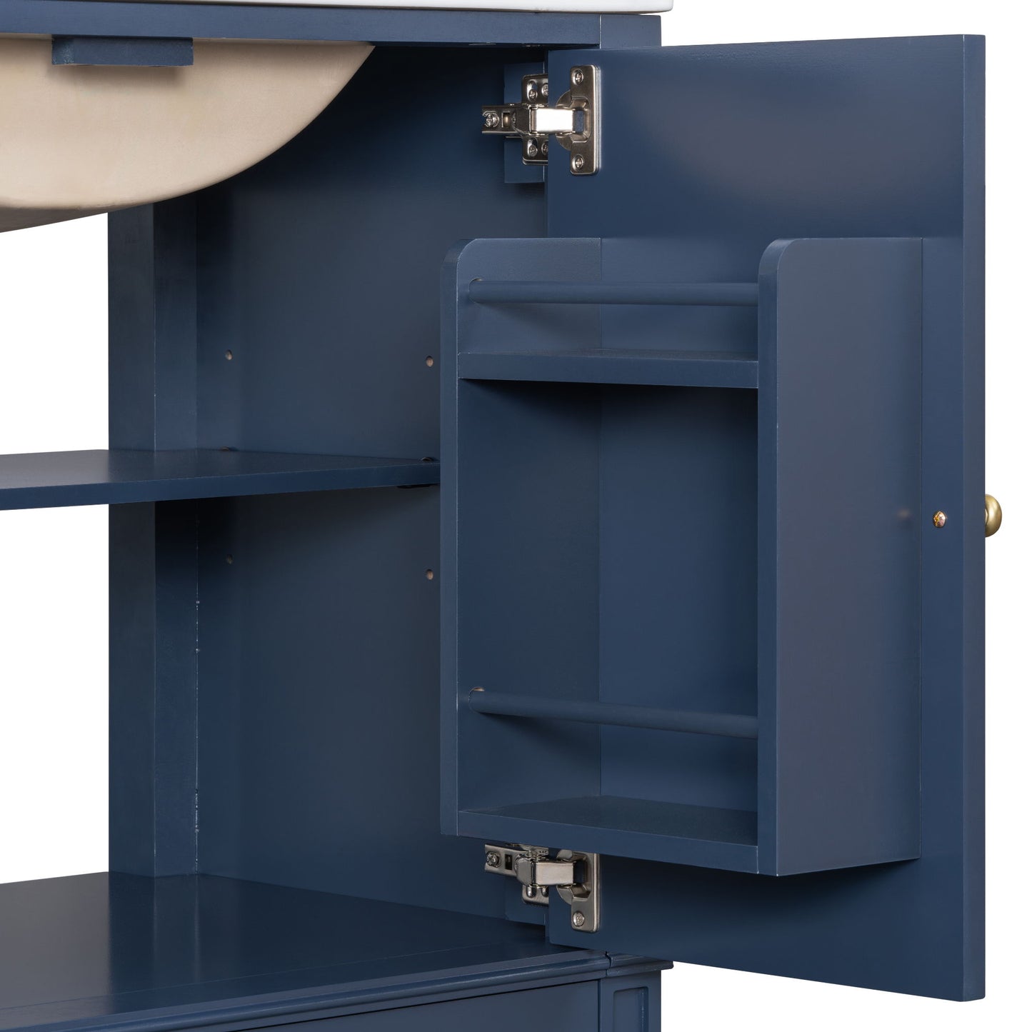 Bathroom Vanity With Sink, Soft Closing Door, Multi Functional Storage