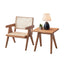 Armchair And Matching Square End Table, 2 Piece Living Room Set - Natural