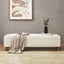 Contemporary Ottoman With Foam Cushion And Durable Upholstery
