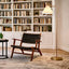 Majestic - Ring Base Curved Floor Lamp With Triangle Drum Shade - Gold / White