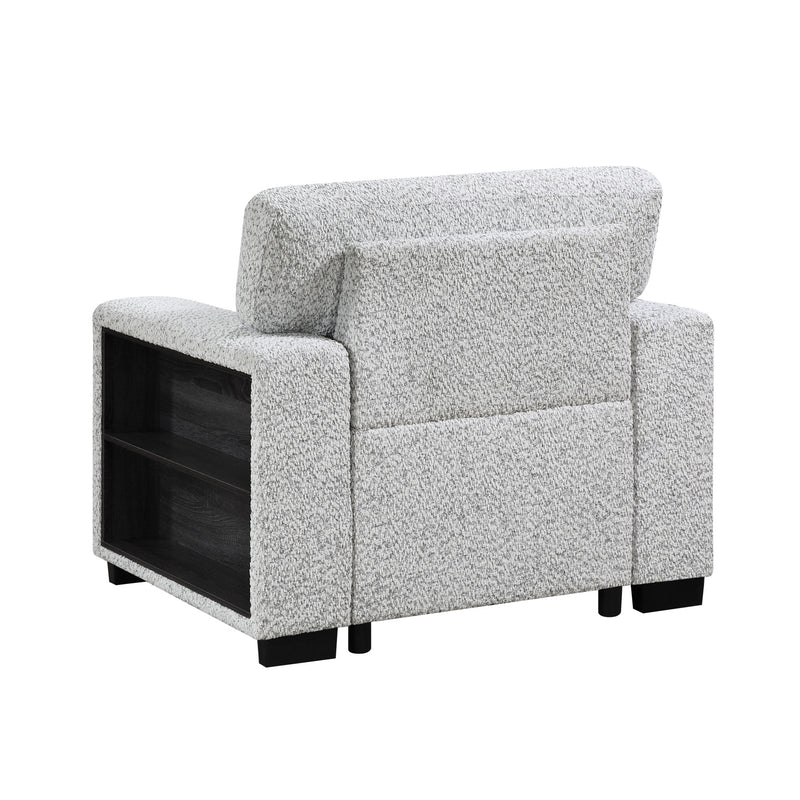 Prato - Chair With Storage And USB - Gray