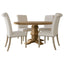 Round Dining Table Set With Upholstered Chairs