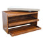 Pull Out Shoe Bench - Chestnut / Mud Linen