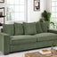 Luxe Sofa With 5 Matching Toss Pillows, Sleek Design, Spacious And Comfortable 3 Seater Couch