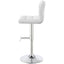 Lenny - Upholstered Adjustable Bar Stool (Set of 2) - White