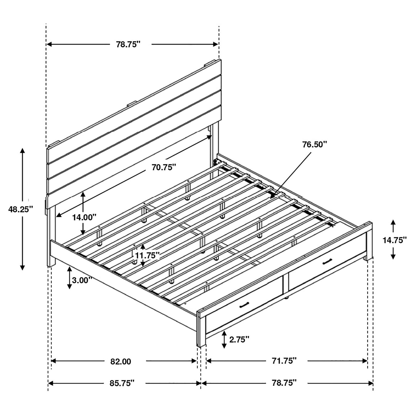 Geary - Panel Bed