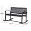 Baxter - Rocking Loveseat - Dark Gray
