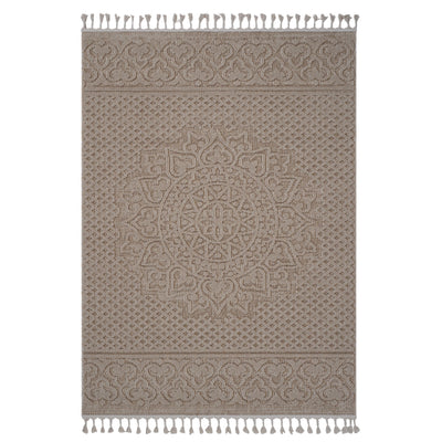 Guros - 6' X 9' Medallion Indoor / Outdoor Area Rug - Beige