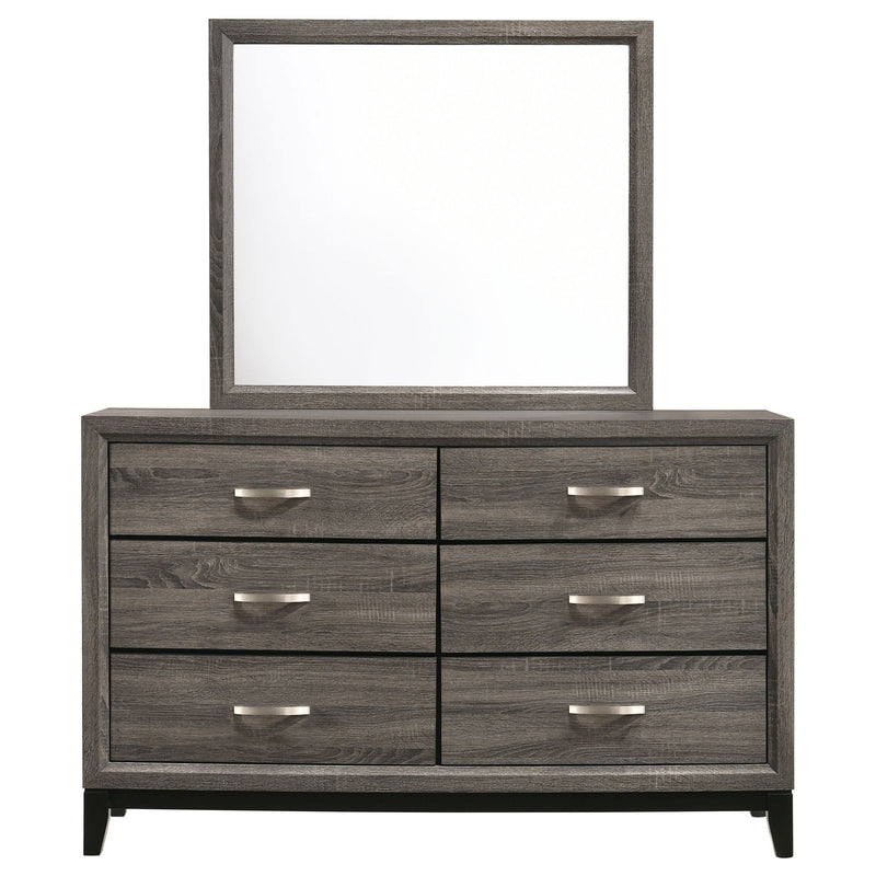 Cabrillo - 6 Drawer Dresser With Mirror - Gray