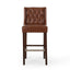 Solstara - Upholstered Dining Barstool With Button Tufted And Wing Back