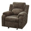 Upholstered Manual Recliner Chair With 3 Adjustable Backrest Positions