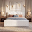 Luxury Upholstered Bed Frame With Curved Headboard & Footboard