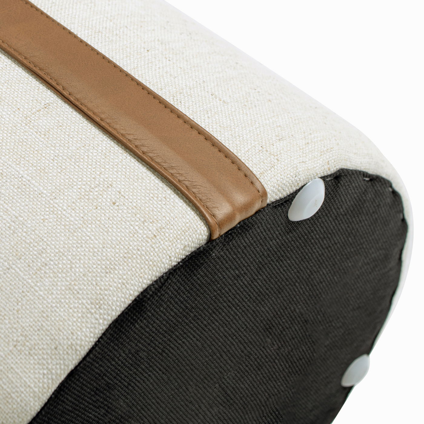 Brandy - Round Upholstered Storage Ottoman With Accent