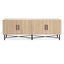 4 Door TV Cabinet, 2 Storage Spaces, Adjustable Shelves