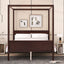 Canopy Platform Bed With Headboard And Footboard, Slat Support Leg