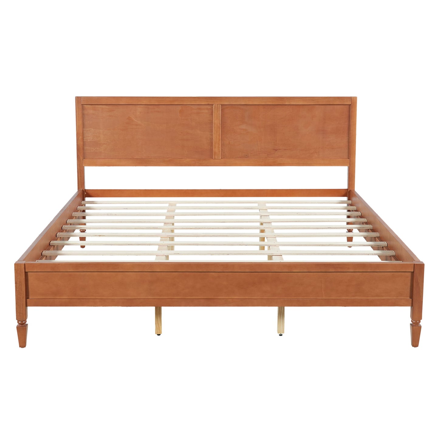 Classic Platform Bed Frame With Panel Headboard