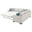 Radison - Upholstered Sectional Sofa With Hidden Sleeper - Greige