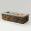 Propane Gas Fire Pit Table, 60000 Btu Rectangular For Outside Patio - Sandstone