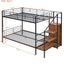 Bunk Bed With Lateral Storage Ladder And Wardrobe