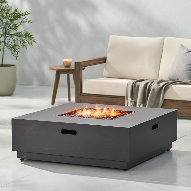Moderna hoguera cuadrada con 50,000 Btu