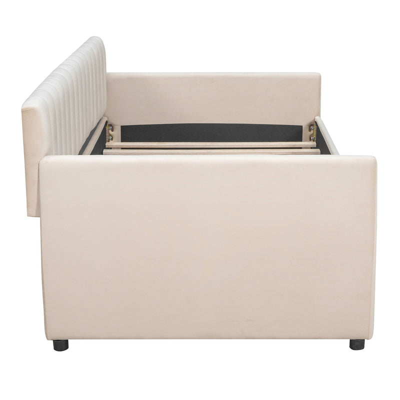Upholstered Daybed With Slat Support
