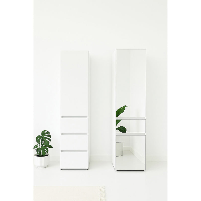 Elise - Modular Closet System With Mirror - White