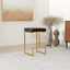 Joel - Upholstered Stool - Black / Gold