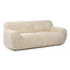 Summit - Faux Sheepskin Overstuffed Sofa - Cream Beige