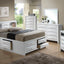 Modern Design Storage Bed With Bookcase Headboard